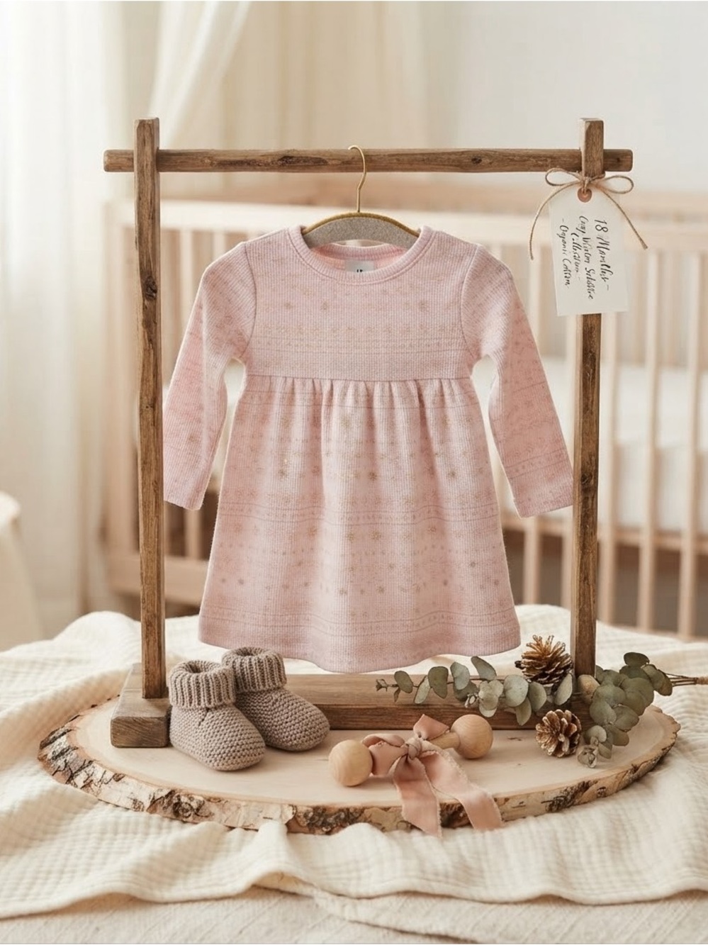 dip Pink Waffle-Knit Women’s Sweater